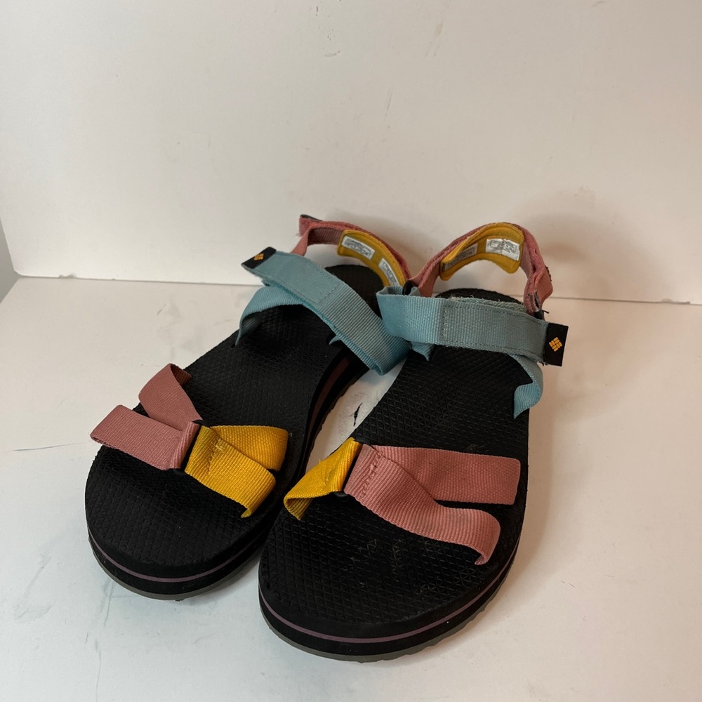 Columbia Pink and Yellow Sandals with Adjustable Straps
